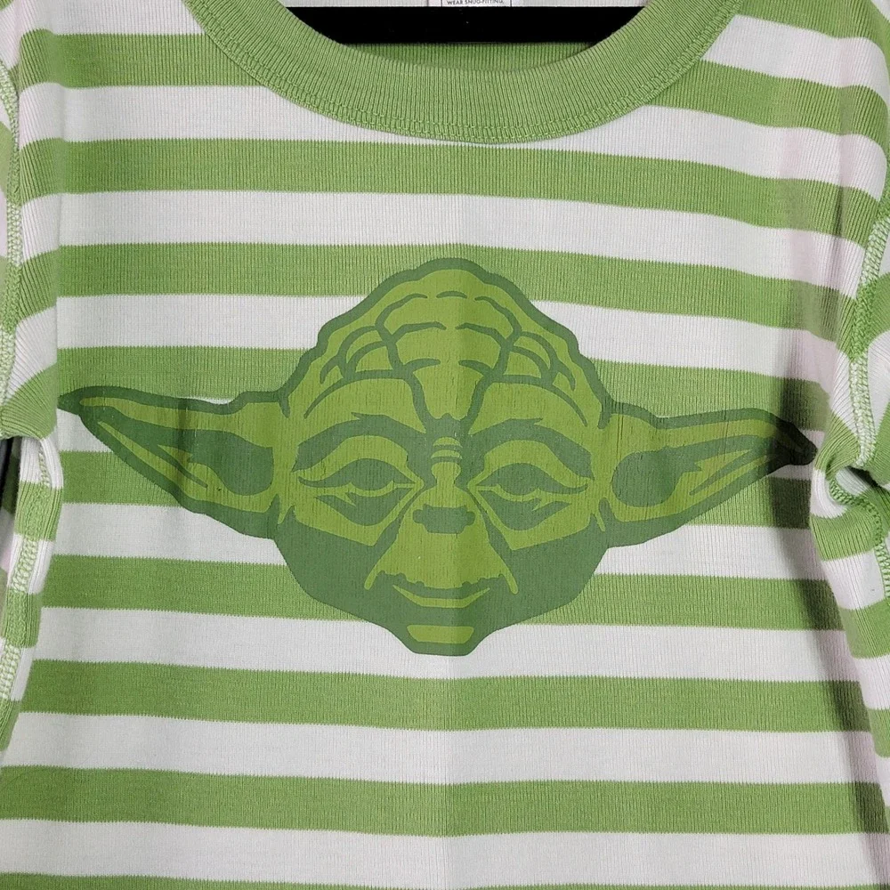 Hanna Andersson Star Wars‎ Yoda Striped Organic Cotton Kids T Shirt Size 12